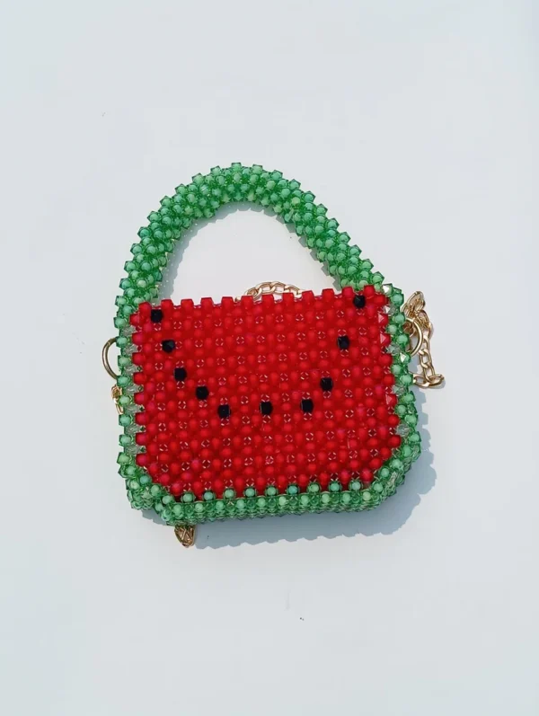 Aura Melon Beaded Bag