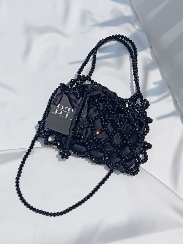 Diamond Dazzle – Handcrafted Crystal Beaded Bag